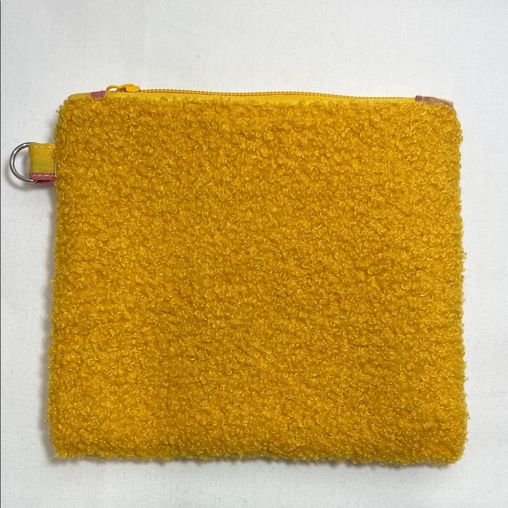 Handmade Yellow Teddy Textured Clutch